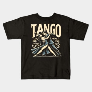 Vintage Tango Milonga Embrace Kids T-Shirt